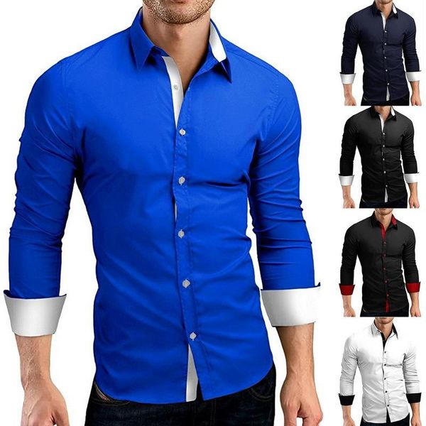 men's casual shirts shirt long sleeve regular-fit button-down collar work business men, White;black
men's casual shirts shirt long sleeve regular-fit button-down collar work business men, White;black