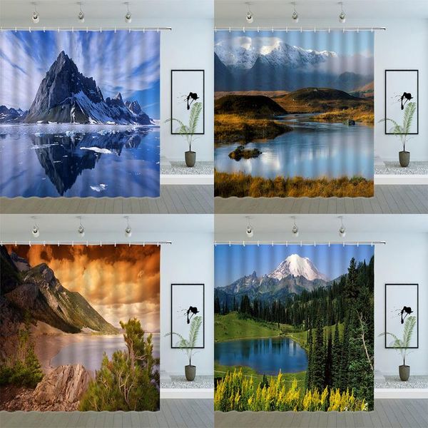 shower curtains natural landscape pattern mountains and lakes scenery bathroom decor polyester cloth hanging curtain set
shower curtains natural landscape pattern mountains and lakes scenery bathroom decor polyester cloth hanging curtain set