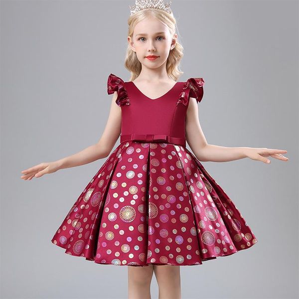 girl's dresses girls' christmas party dress 3-12 years old baby birthday formal eucharist small flying sleeve v-neck, Red;yellow
girl's dresses girls' christmas party dress 3-12 years old baby birthday formal eucharist small flying sleeve v-neck, Red;yellow