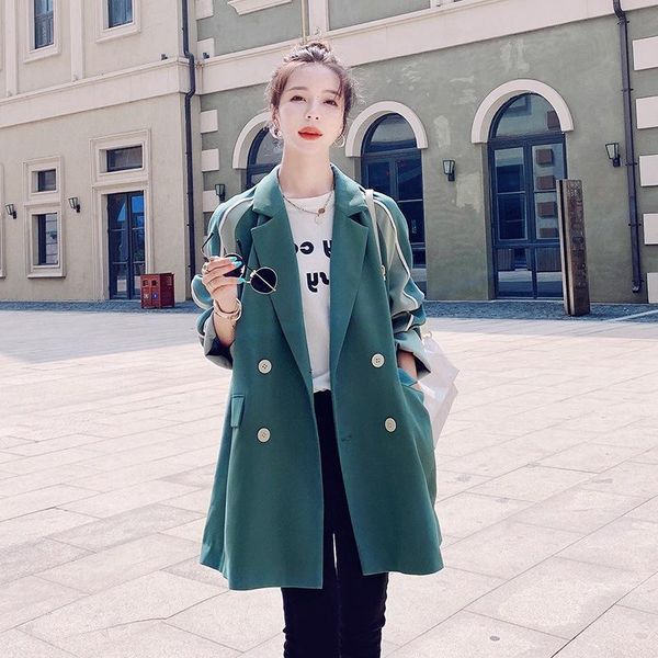 women's suits & blazers suit coat spring and autumn middle long loose fashion temperament leisure office real po, White;black
women's suits & blazers suit coat spring and autumn middle long loose fashion temperament leisure office real po, White;black