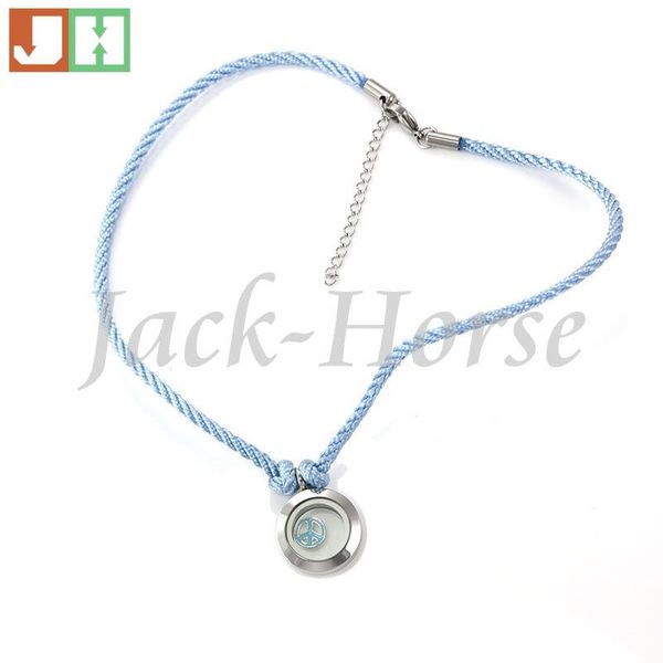 pendant necklaces stainless steel waterproof living floating locket necklace with sky blue cord, Silver
pendant necklaces stainless steel waterproof living floating locket necklace with sky blue cord, Silver