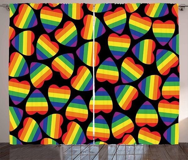 curtain & drapes pride curtains rainbow colored striped heart shapes on black backdrop gay lesbian love parade living room bedroom window
curtain & drapes pride curtains rainbow colored striped heart shapes on black backdrop gay lesbian love parade living room bedroom window