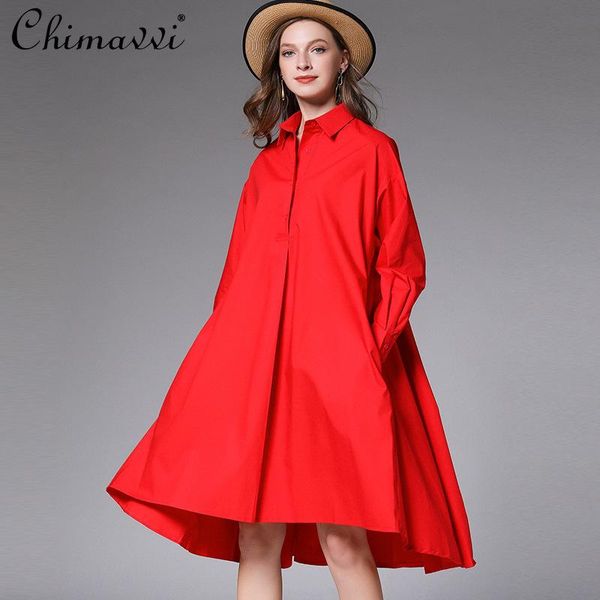 casual dresses women's long sleeve shirt dress 2021 spring loose fashion oversized white female korean, Black;gray
casual dresses women's long sleeve shirt dress 2021 spring loose fashion oversized white female korean, Black;gray