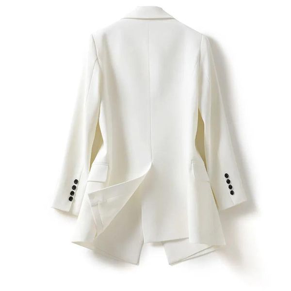 women's jackets spring autumn women fashion blazers office ladies double-breasted blazer splicing stripe oversized coat white, Black;brown
women's jackets spring autumn women fashion blazers office ladies double-breasted blazer splicing stripe oversized coat white, Black;brown