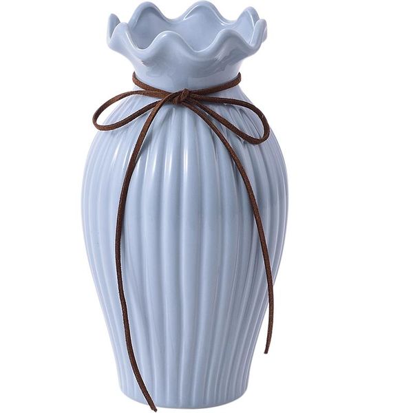 vases nordic ceramic vase with rope design white /blue porcelain dried flowers pot home decoration accessories
vases nordic ceramic vase with rope design white /blue porcelain dried flowers pot home decoration accessories