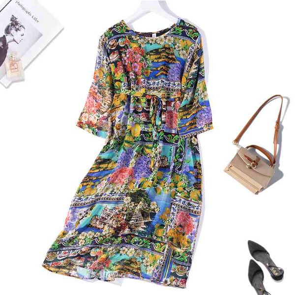 dress women's 100% pure silk half sleeve two-layers printed long dress crew neck size l jn361, Black;gray
dress women's 100% pure silk half sleeve two-layers printed long dress crew neck size l jn361, Black;gray