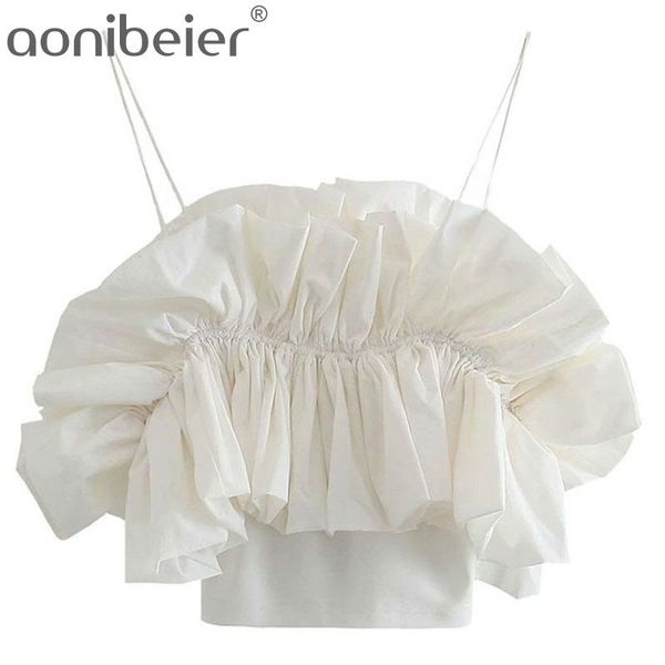 chic ruched ruffles decoration women crop spaghetti strap slim camisole summer sleeveless backless female camis 210604, White
chic ruched ruffles decoration women crop spaghetti strap slim camisole summer sleeveless backless female camis 210604, White