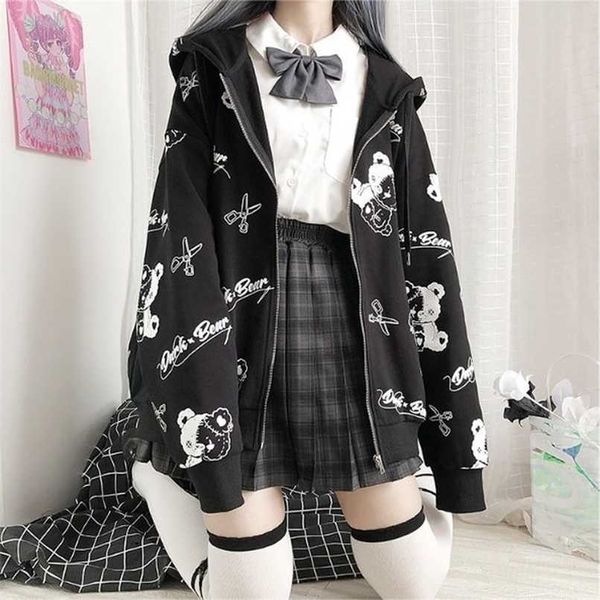 gothic coat sweatshirt women fashion spring clothes ins preppy kawaii hoodies long sleeve zip up hoodie japanese cute 211013, Black
gothic coat sweatshirt women fashion spring clothes ins preppy kawaii hoodies long sleeve zip up hoodie japanese cute 211013, Black