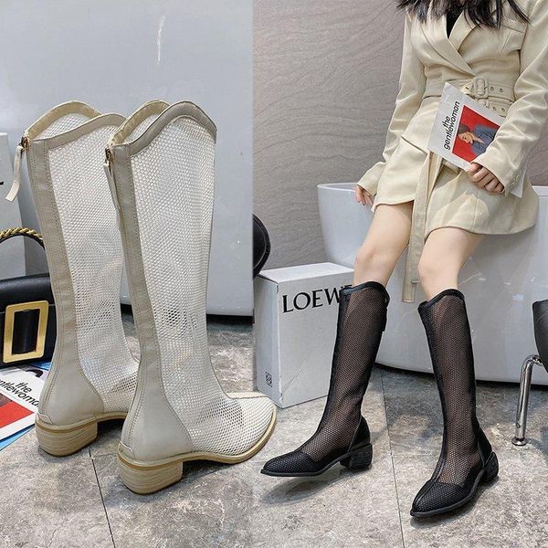 women ankle boots pointed toe mesh yarn fang heel sandals catwalk high heels gladiator, Black
women ankle boots pointed toe mesh yarn fang heel sandals catwalk high heels gladiator, Black