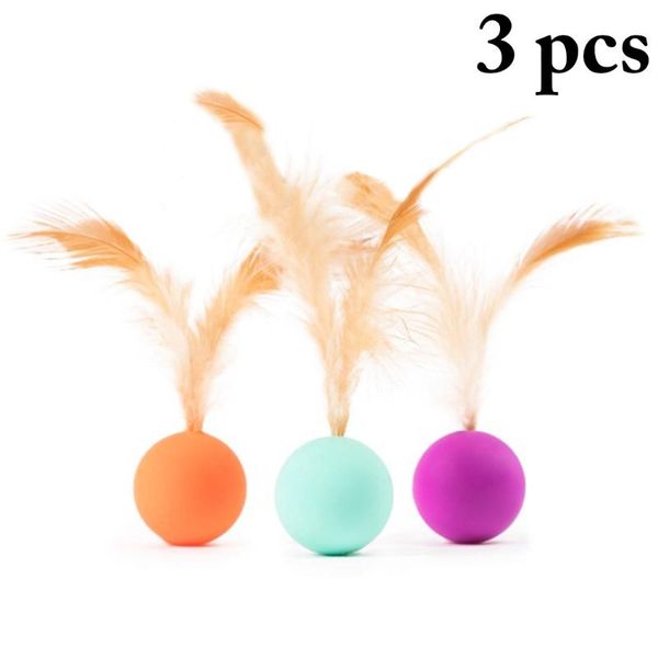 cat toys 3pcs play toy funny interactive ball catnip kitten silicone with fake feather training pet
cat toys 3pcs play toy funny interactive ball catnip kitten silicone with fake feather training pet