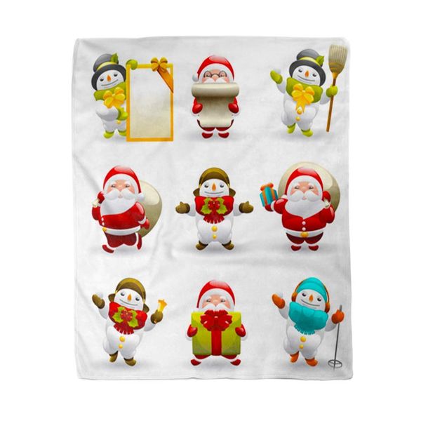 60x80 inch soft decor throw blanket santa claus and snowman set warm cozy flannel bed blankets for sofa couch chair living
60x80 inch soft decor throw blanket santa claus and snowman set warm cozy flannel bed blankets for sofa couch chair living