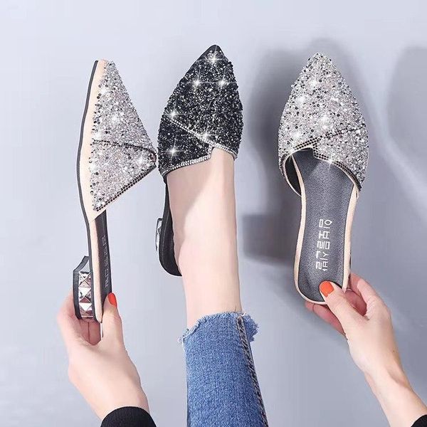 slippers fashion crystal women square bling mules shoes female low heels elegant ladies casual party weding, Black
slippers fashion crystal women square bling mules shoes female low heels elegant ladies casual party weding, Black