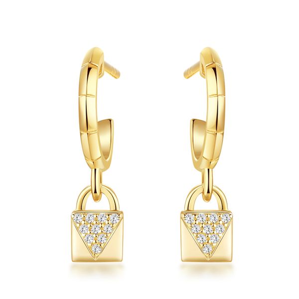 women 925 sier gold plated hoop earring geometric cross over cz zircon stone earrings, Golden;silver
women 925 sier gold plated hoop earring geometric cross over cz zircon stone earrings, Golden;silver