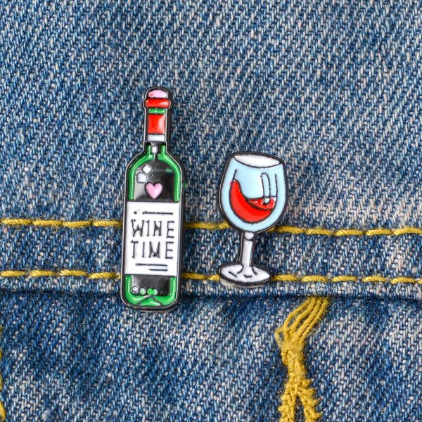 wine time wine and glass enamel pin brooches bag clothes lapel pin button badge cartoon jewelry gift for lovers friends, Blue
wine time wine and glass enamel pin brooches bag clothes lapel pin button badge cartoon jewelry gift for lovers friends, Blue