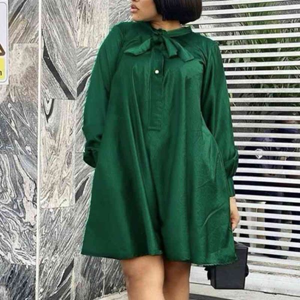 women dress loose long sleeves with bowtie oversized plus size party african xxl female vestidos spring summer robes 210416, Black;gray
women dress loose long sleeves with bowtie oversized plus size party african xxl female vestidos spring summer robes 210416, Black;gray