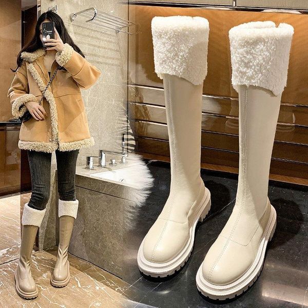 boots women winter warn shoes 2021 fashion thick platform female knight womans knee high ladies long, Black
boots women winter warn shoes 2021 fashion thick platform female knight womans knee high ladies long, Black