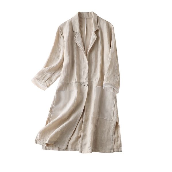 women's jackets summer linen patchwok organza long coats and women turn-down collar single button pockets casual wide-waisted, Black;brown
women's jackets summer linen patchwok organza long coats and women turn-down collar single button pockets casual wide-waisted, Black;brown