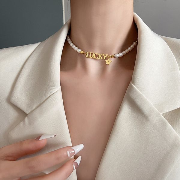 letter pearl choker fashion jewelry pearls beaded chokers necklaces for women gold plated lucky clavicle necklace, Golden;silver
letter pearl choker fashion jewelry pearls beaded chokers necklaces for women gold plated lucky clavicle necklace, Golden;silver