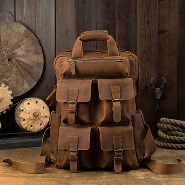 original british style crazy horse leather backpack men's large-capacity retro outdoor travel cowhide personalized
original british style crazy horse leather backpack men's large-capacity retro outdoor travel cowhide personalized