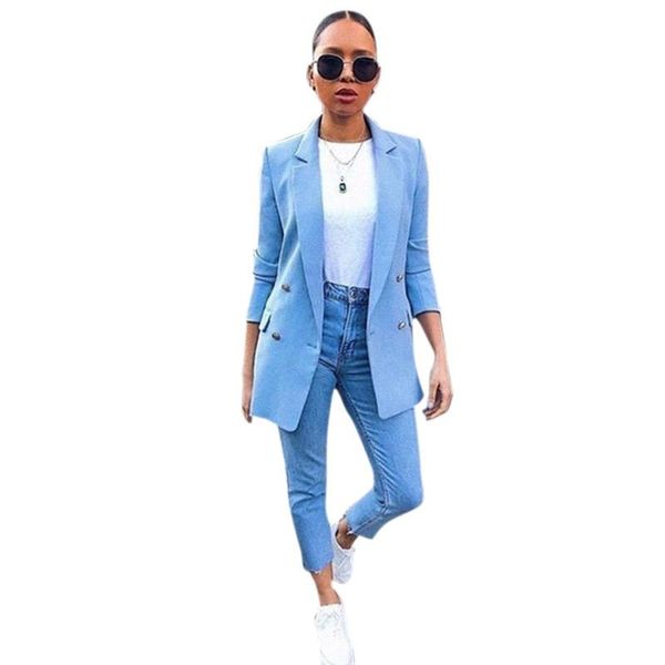 women's suits & blazers blazer womens suit jackets long solid coats office ladies lapel jacket casual female outerwear 2021 autumn, White;black
women's suits & blazers blazer womens suit jackets long solid coats office ladies lapel jacket casual female outerwear 2021 autumn, White;black