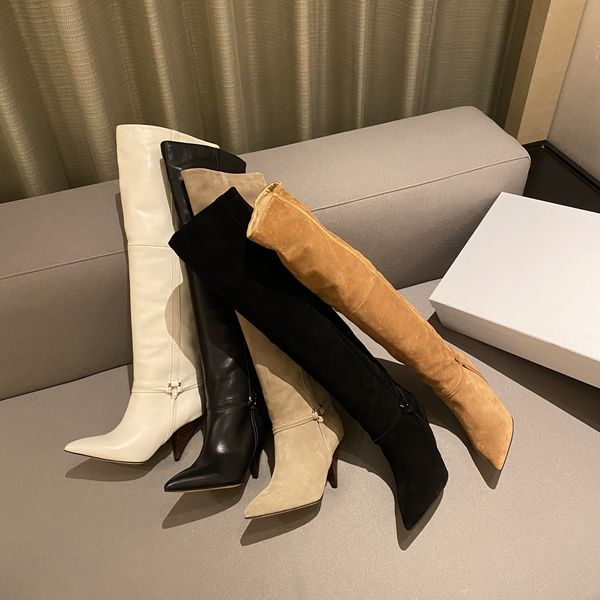 over-the-knee boots women winter natural kid suede spike heels long boots slip on pointed toe shoes botas femininas size 35-41, Black
over-the-knee boots women winter natural kid suede spike heels long boots slip on pointed toe shoes botas femininas size 35-41, Black