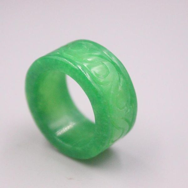cluster rings women's chinese green jadeite jade ring for women man female band carved pattern heating 11mm size us 9.75, Golden;silver
cluster rings women's chinese green jadeite jade ring for women man female band carved pattern heating 11mm size us 9.75, Golden;silver