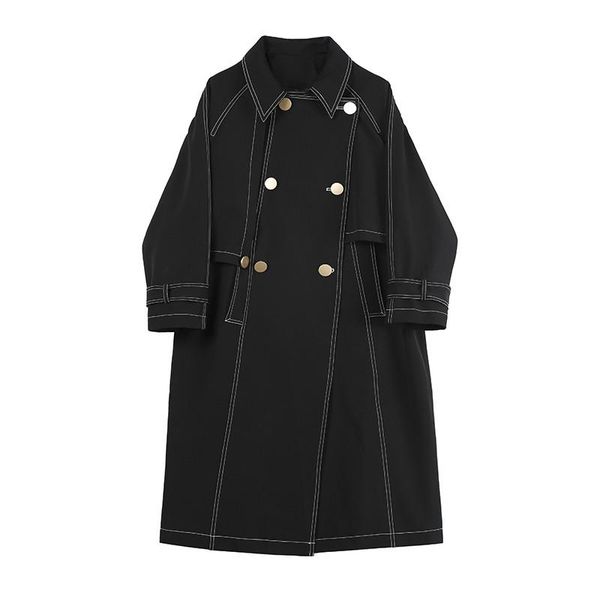 women's trench coats 2021 spring autumn style elegant casual trendy plus size long coat women sobretudo feminino chamarras de mujer, Tan;black
women's trench coats 2021 spring autumn style elegant casual trendy plus size long coat women sobretudo feminino chamarras de mujer, Tan;black