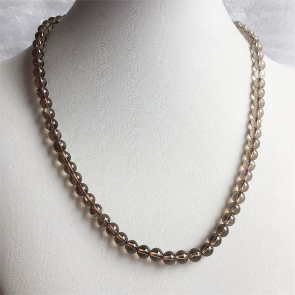 chains 6mm elegant tea quartz necklace round natural smoky crystal gem stone choker wedding gift for women fashion jewelry, Silver
chains 6mm elegant tea quartz necklace round natural smoky crystal gem stone choker wedding gift for women fashion jewelry, Silver
