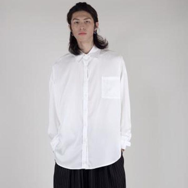 day department loose and casual simple all-match temperament long sleeve white shirt men's shirts, White;black
day department loose and casual simple all-match temperament long sleeve white shirt men's shirts, White;black