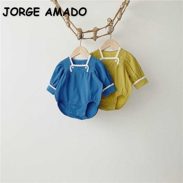 wholesale spring korean style baby girl bodysuit lace collar solid color jumpsuit cute clothes e5096 210610, Blue
wholesale spring korean style baby girl bodysuit lace collar solid color jumpsuit cute clothes e5096 210610, Blue