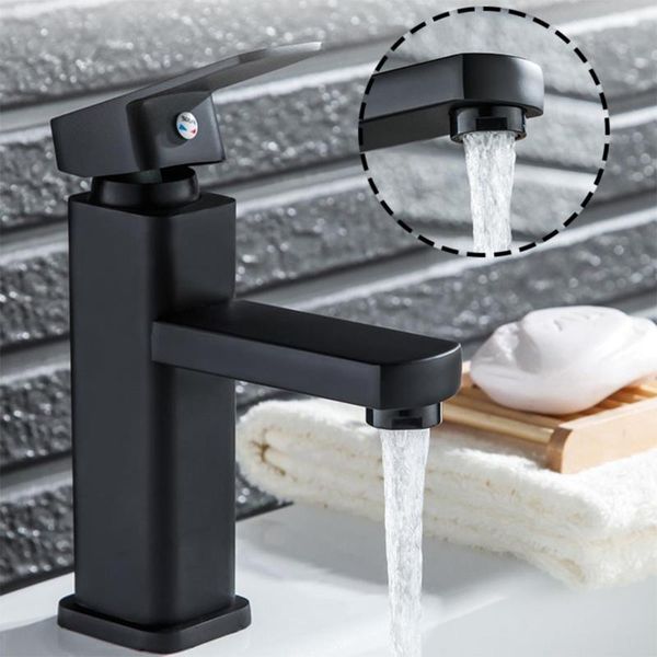black faucet stainless steel paint bathroom basin faucets blacked cold mixer tap single hole sink
black faucet stainless steel paint bathroom basin faucets blacked cold mixer tap single hole sink