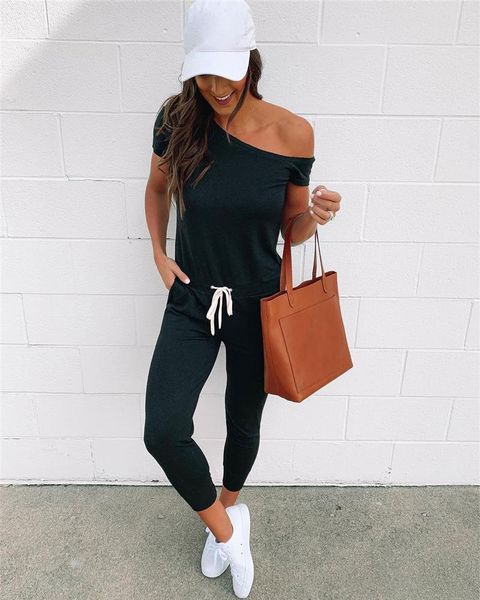 women's jumpsuits & rompers wepbel full length off-shoulder short-sleeve pocket jumpsuit high waist solid color summer, Black;white
women's jumpsuits & rompers wepbel full length off-shoulder short-sleeve pocket jumpsuit high waist solid color summer, Black;white