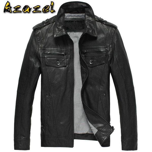 men's leather & faux azazel real sheepskin jacket motorcycle genuine men vintage veste cuir homme dk056 kj2114, Black
men's leather & faux azazel real sheepskin jacket motorcycle genuine men vintage veste cuir homme dk056 kj2114, Black