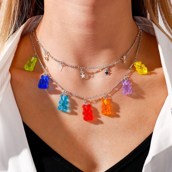 candy color gummy mini bear necklace for women christmas gifts new collare star pendants necklaces jewelry, Silver
candy color gummy mini bear necklace for women christmas gifts new collare star pendants necklaces jewelry, Silver