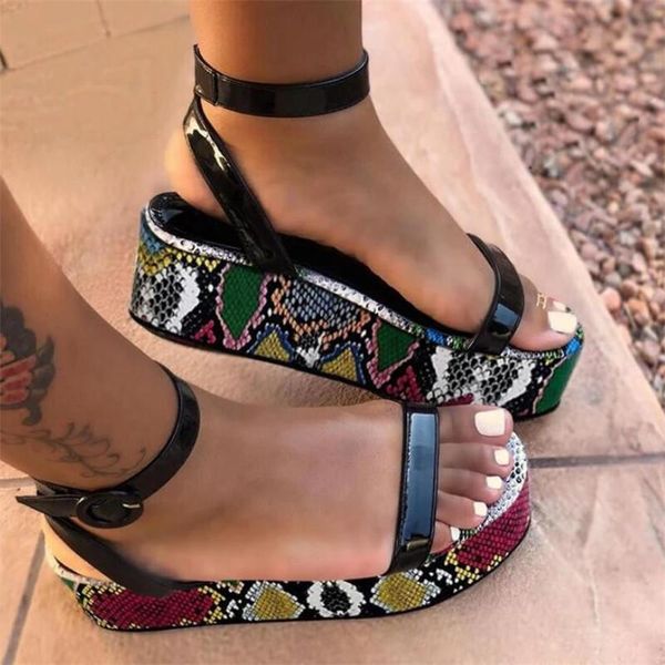 sandals platform shoes woman open toe 2021 fashion colorful ladies summer ankle buckle plus size 43, Black
sandals platform shoes woman open toe 2021 fashion colorful ladies summer ankle buckle plus size 43, Black