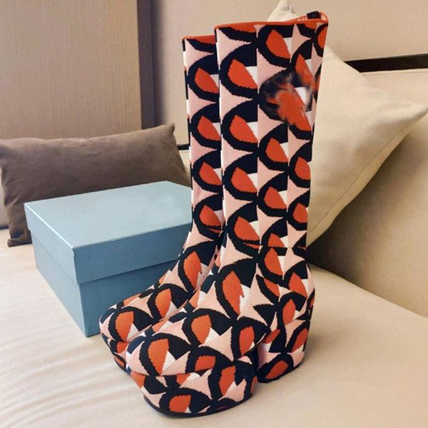 boots women's over the knee geomertic printing elastic sock high heel platform winter luxury fashion shoes women, Black
boots women's over the knee geomertic printing elastic sock high heel platform winter luxury fashion shoes women, Black