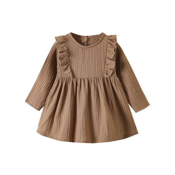 girl's dresses 1-5y fashion children kids baby girls autumn party dress ruffles long sleeve solid cotton linen casual a-line clothes, Red;yellow
girl's dresses 1-5y fashion children kids baby girls autumn party dress ruffles long sleeve solid cotton linen casual a-line clothes, Red;yellow