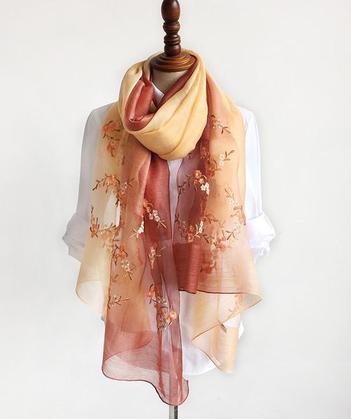 scarves brand real silk wool gradient scarf women mulberry shawl luxury 30% 70% thin embroidered shawls, Blue;gray
scarves brand real silk wool gradient scarf women mulberry shawl luxury 30% 70% thin embroidered shawls, Blue;gray