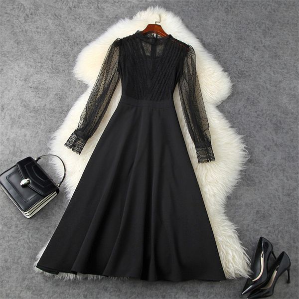 two piece dress elegant female runway designer flashlight transparent sleeves black shreds dressed up autumn femme robe w09j, White
two piece dress elegant female runway designer flashlight transparent sleeves black shreds dressed up autumn femme robe w09j, White