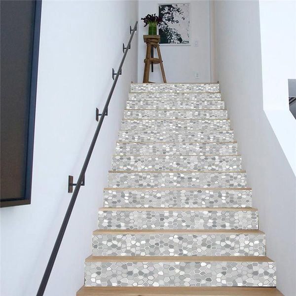 wall stickers pvc wallpaper gray polygon mosaic simple 13 pieces of diy stair stickers, step
wall stickers pvc wallpaper gray polygon mosaic simple 13 pieces of diy stair stickers, step