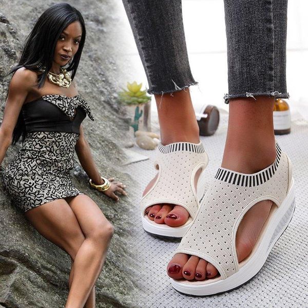 sandals women's wedges footwear summer platform women shoes female slip on peep toe knitted ladies sneakers casual 2021, Black
sandals women's wedges footwear summer platform women shoes female slip on peep toe knitted ladies sneakers casual 2021, Black