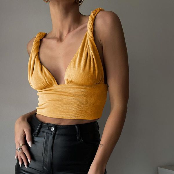 women's tanks & camis women summer tank v-neck ruched sleeveless short style halter crop casual corset slim shirts female, White
women's tanks & camis women summer tank v-neck ruched sleeveless short style halter crop casual corset slim shirts female, White