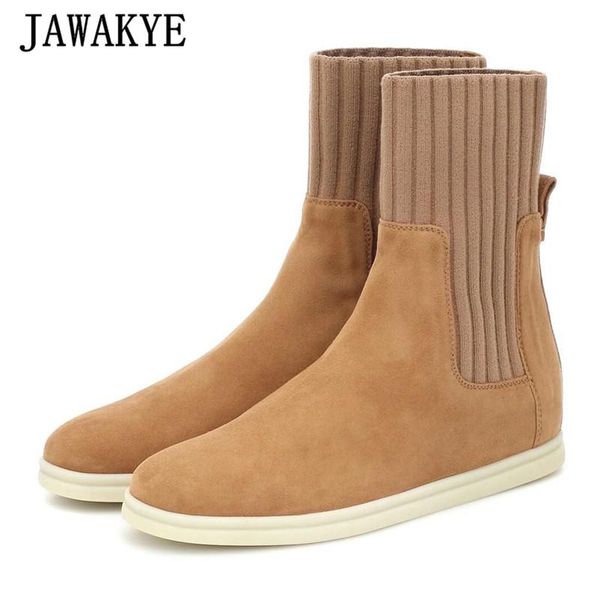 boots suede women sock comfort elastic knitting short round toe slip-on 2021 autumn winter shoes designer flat walk, Black
boots suede women sock comfort elastic knitting short round toe slip-on 2021 autumn winter shoes designer flat walk, Black