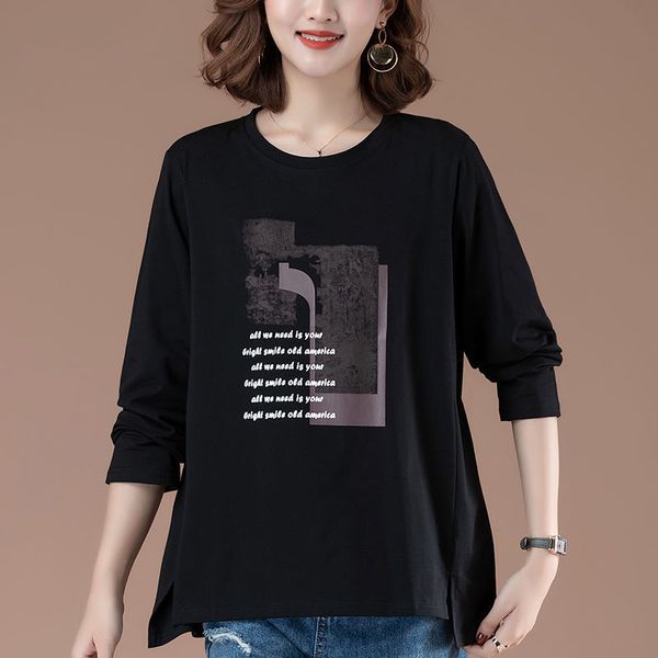 tees t-shirt spring and autumn middle-aged mom large fashion t-shirt women's long sleeve loose belly covering bottomed shirt fat man p, White
tees t-shirt spring and autumn middle-aged mom large fashion t-shirt women's long sleeve loose belly covering bottomed shirt fat man p, White