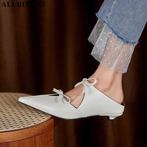 allbitefo size 34-43 bow design pointed toe genuine leather low heel shoes women heels sandals summer women slippers flip flops 210611, Black
allbitefo size 34-43 bow design pointed toe genuine leather low heel shoes women heels sandals summer women slippers flip flops 210611, Black