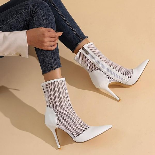 boots sandals women high heels 2021 spring summer pointed toe stiletto mesh ankle ladies white plus size 45 46, Black
boots sandals women high heels 2021 spring summer pointed toe stiletto mesh ankle ladies white plus size 45 46, Black