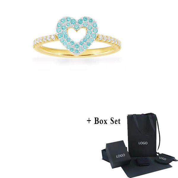 cluster rings 2021 fashion jewelry lake blue exquisite crystal heart shaped lady gold ring romantic luxury high birthday gift, Golden;silver
cluster rings 2021 fashion jewelry lake blue exquisite crystal heart shaped lady gold ring romantic luxury high birthday gift, Golden;silver