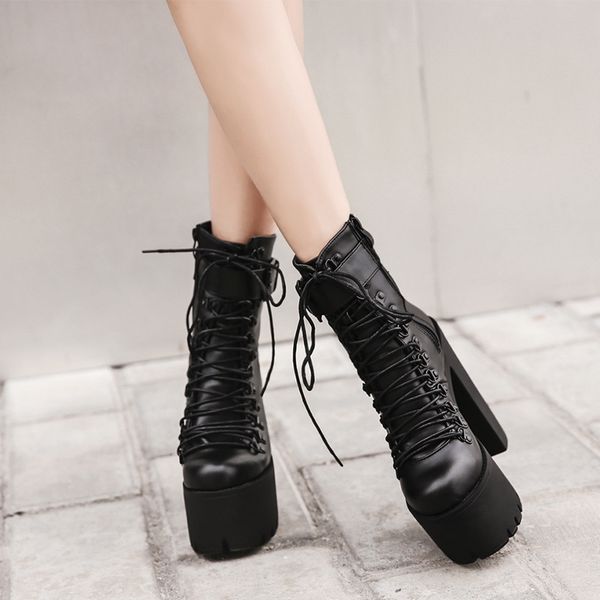 414243 size manufacturer high heel platform shoes womens boots new super high heel black platform ankle boots chunky heel ankle boots lace-u
414243 size manufacturer high heel platform shoes womens boots new super high heel black platform ankle boots chunky heel ankle boots lace-u