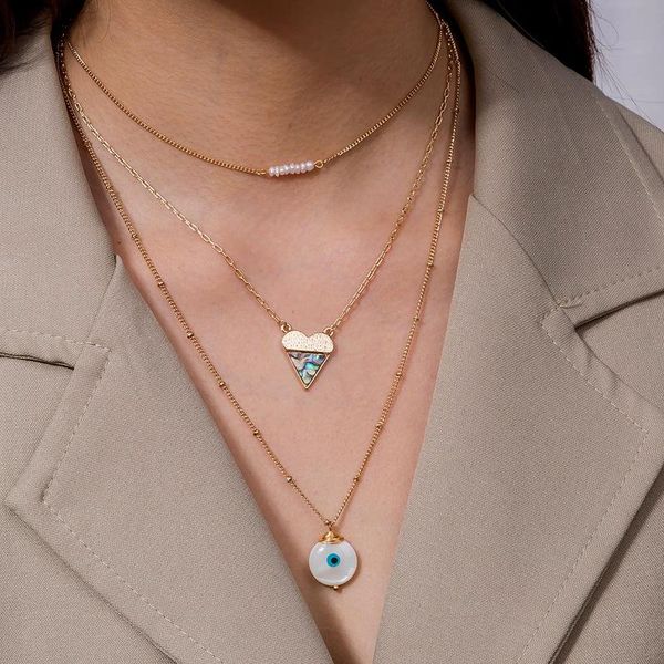 pendant necklaces minar trendy colorful abalone shell love heart necklace for women multi layers evil eye pearls beaded choker, Silver
pendant necklaces minar trendy colorful abalone shell love heart necklace for women multi layers evil eye pearls beaded choker, Silver