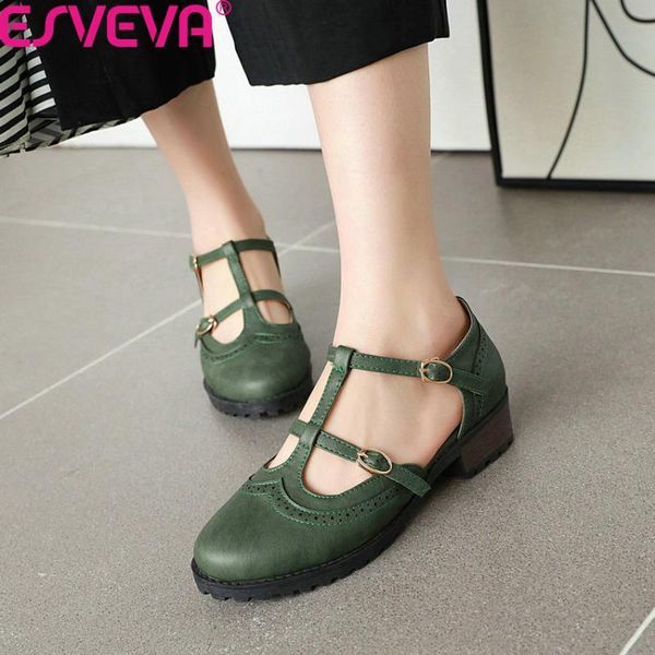 dress shoes esveva 2021 buckle pu leather fashion cut outs t-strap ladies pumps spring autumn square heel women single big size 34-43, Black
dress shoes esveva 2021 buckle pu leather fashion cut outs t-strap ladies pumps spring autumn square heel women single big size 34-43, Black